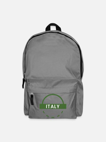 Italiengrünes Emblem - Rucksack - Mittelgrau