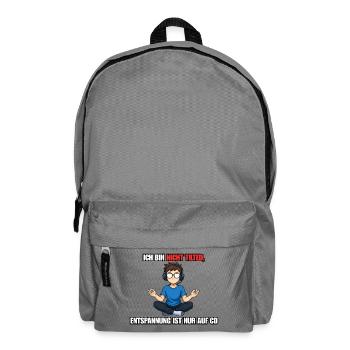 Non Tilted Gamer Saying Design - Backpack - elephant grey - Front