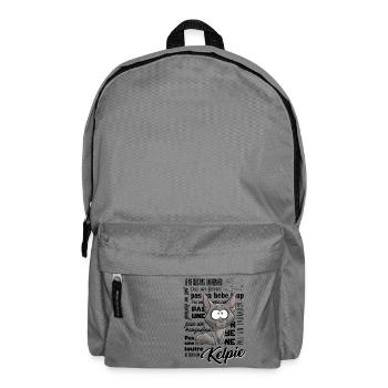 je Suis Kelpie Fawn - Noir FR - Sac à dos - gris éléphant - Devant