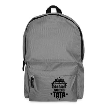 de super soeur je suis passée à super tata - Sac à dos - gris éléphant - Devant