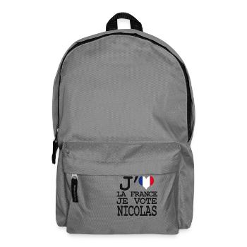 j'aime la France je vote Nicolas - Sac à dos - gris éléphant - Devant