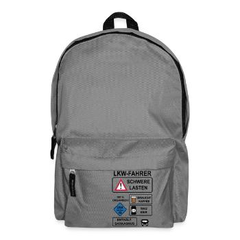 LKW Fahrer - Rucksack - Mittelgrau - Vorne
