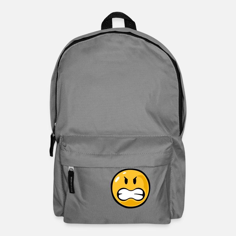 Smiley angry - Rucksack - Mittelgrau