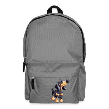 Lustiger Dackel - Rucksack - Mittelgrau - Vorne