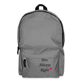 Mrs. Always Right - Rucksack - Mittelgrau - Vorne