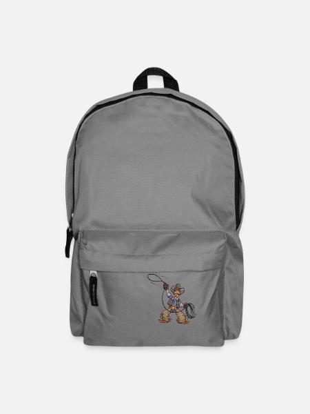 Cowboys - John mit dem Lasso - Rucksack - Mittelgrau