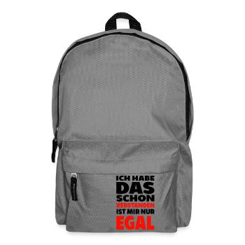 Ich habe das schon verstanden ist mir nur egal spr - Rucksack - Mittelgrau - Vorne