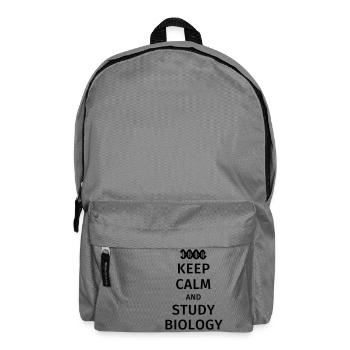 keep calm and study biology - Backpack - elephant grey - Front