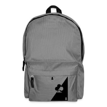 carte as trefle noir blanc - Sac à dos - gris éléphant - Devant