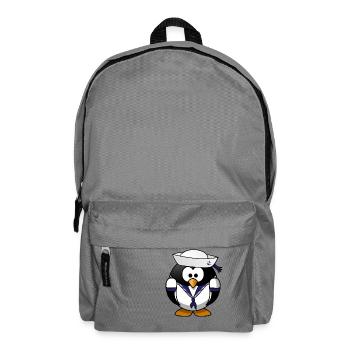 Marine penguin / sailor in uniform - Backpack - elephant grey - Front