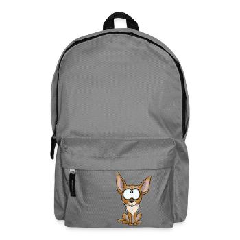 Ich bin Chihuahua - Weiß Kitz - Rucksack - Mittelgrau - Vorne