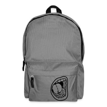 Screaming open mouth - Backpack - elephant grey - Front