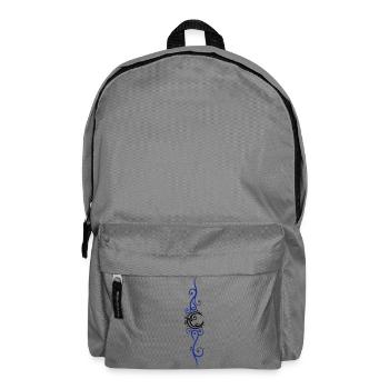 Filigree moon with ornament and stars. - Backpack - elephant grey - Front