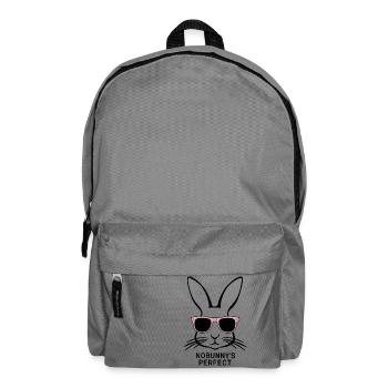 Silhouette de lapin cool « Nobunny est parfait » - Sac à dos - gris éléphant - Devant