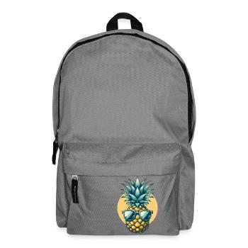 Coole Ananas mit Sonnenbrille - Rucksack - Mittelgrau - Vorne
