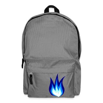 Blue Fire Flames - Backpack - elephant grey - Front