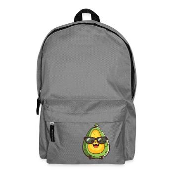 Coole Nerd-Avocado mit Brille - Witziges Design - Rucksack - Mittelgrau - Vorne