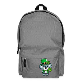 Süßer Koala St. Patricks Day Cartoon - Rucksack - Mittelgrau - Vorne