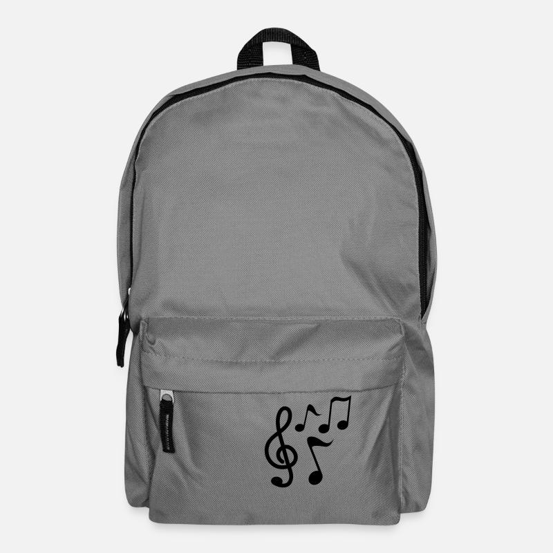 Noten - Musik - Rucksack - Mittelgrau