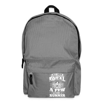 Funny Running Runner Shirt All Men Equal - Rucksack - Mittelgrau - Vorne