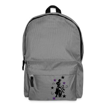 Cowgirl Western Rider with horse silhouette - Backpack - elephant grey - Front