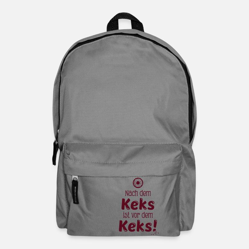 Nach dem Keks ist vor dem Keks - Spruch - 1C - Rucksack - Mittelgrau