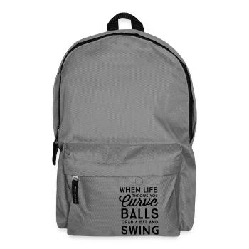 When Life Throws You Curve Balls - Backpack - elephant grey - Front