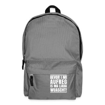 Bevor i mi aufreg - Rucksack - Mittelgrau - Vorne