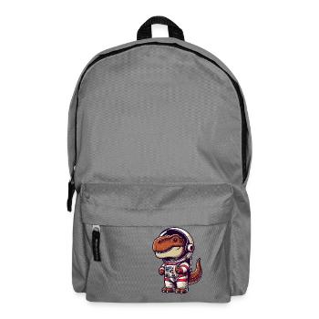 Dino Astronaut im Weltall Cartoon - Rucksack - Mittelgrau - Vorne