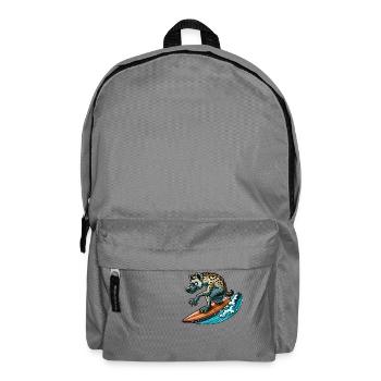 Surfende Hyäne auf dem Surfbrett - Rucksack - Mittelgrau - Vorne