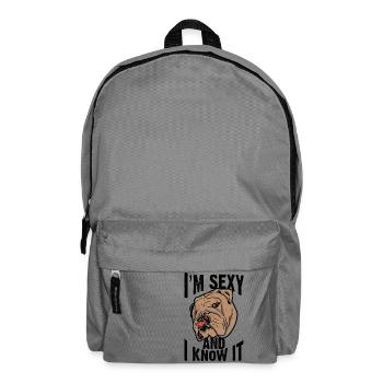 Seulement pour les vrais amateurs de bouledogue! - Sac à dos - gris éléphant - Devant