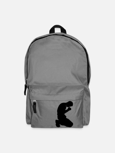 Prayer Silhouette - Rucksack - Mittelgrau