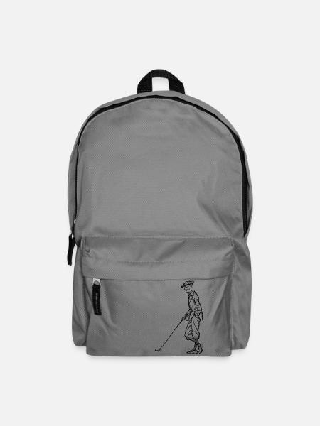 golf golfer golfen spielen player ball sports13 - Rucksack - Mittelgrau