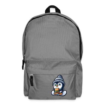 Penguin Snowboard Cheeseburger Fun - Sac à dos - gris éléphant - Devant