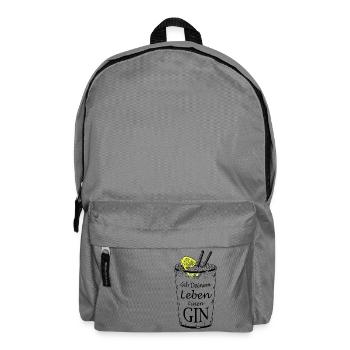 Gib deinem Leben einen GIN (Gin and Tonic) - Rucksack - Mittelgrau - Vorne