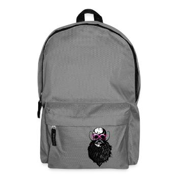 Tod Kopf kahl hipster Schädellogo Anarchie SLU - Rucksack - Mittelgrau - Vorne