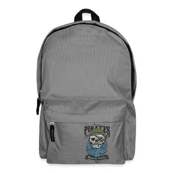 Piratenschädel - Rucksack - Mittelgrau - Vorne