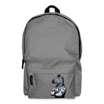 Zebra Astronaut: Space Exploration - Backpack - elephant grey - Front