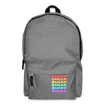 Queer gay pride 6 rainbow colors - Backpack - elephant grey - Front