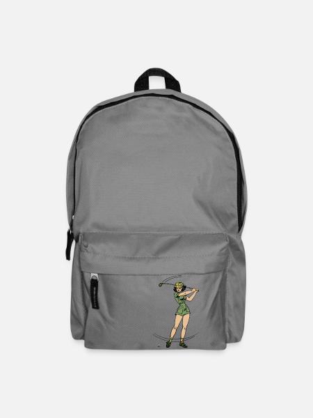 Golf Spielerin - Rucksack - Mittelgrau