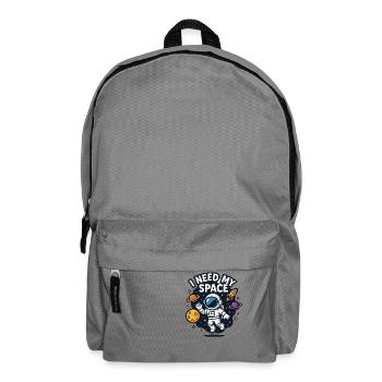 Astronaut "I need my space" - Backpack - elephant grey - Front