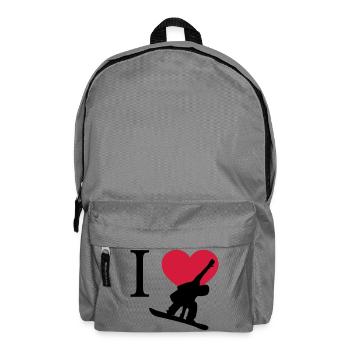 J'aime Snowboarding - Sac à dos - gris éléphant - Devant
