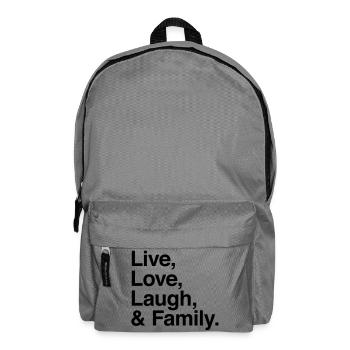 live love laugh and family - Rucksack - Mittelgrau - Vorne