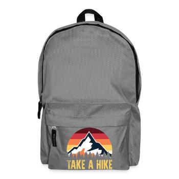 Take a Hike: Retro Mountain Sunset - Backpack - elephant grey - Front