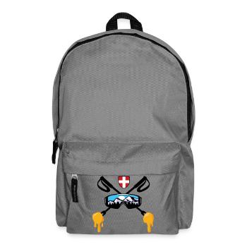 Savoie Ski und Savoyard Fondue Geschenk Haute Savoie - Rucksack - Mittelgrau - Vorne