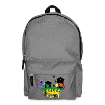Honey greenhouses or hives with bees - Backpack - elephant grey - Front