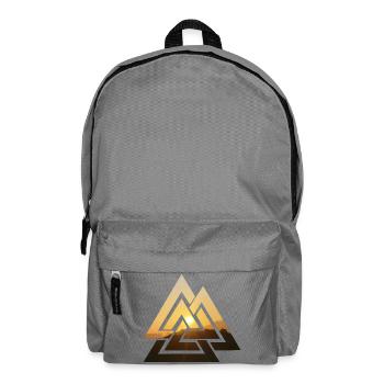 Valknut Wotansknoten Walhalla Sonne - Rucksack - Mittelgrau - Vorne