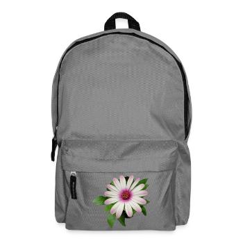 PURPLE AND WHITE CAPE BASKET FLOWER - Backpack - elephant grey - Front