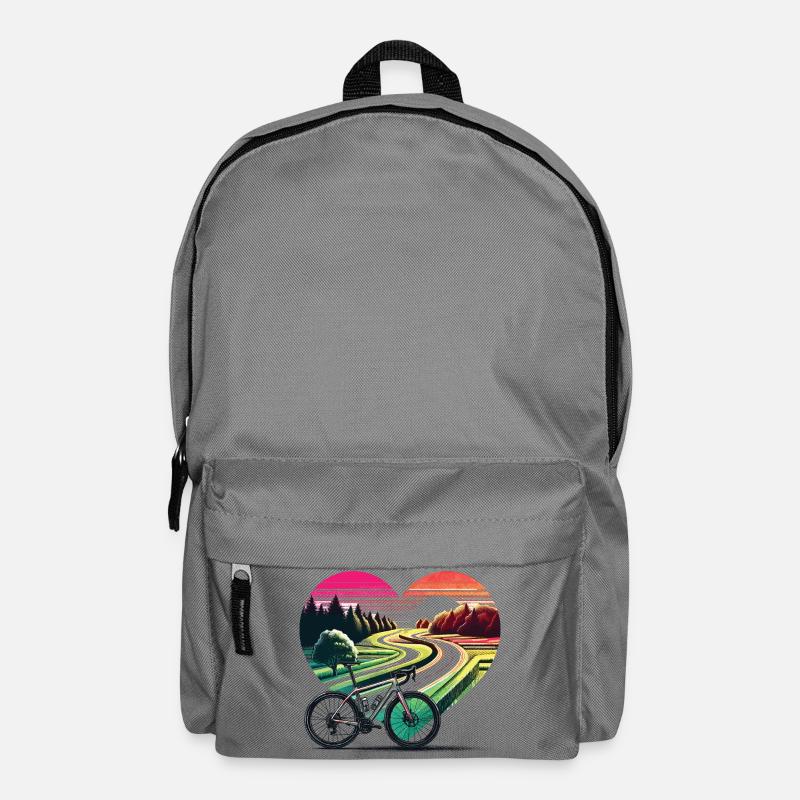 Sonnenuntergang Herz Regenbogenstraße - Rucksack - Mittelgrau