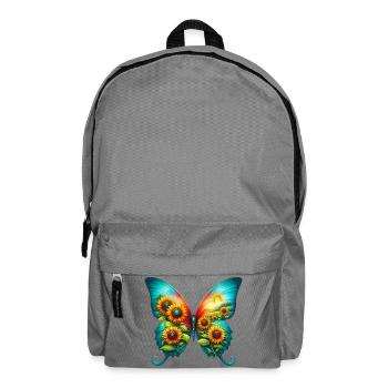 Schmetterlingsblumen Sonnenblumen Sonnenblumen - Rucksack - Mittelgrau - Vorne